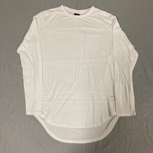 Stampd Los Angeles Mens White Paneled Long Sleeve T-Shirt Curved Hem No. 1993